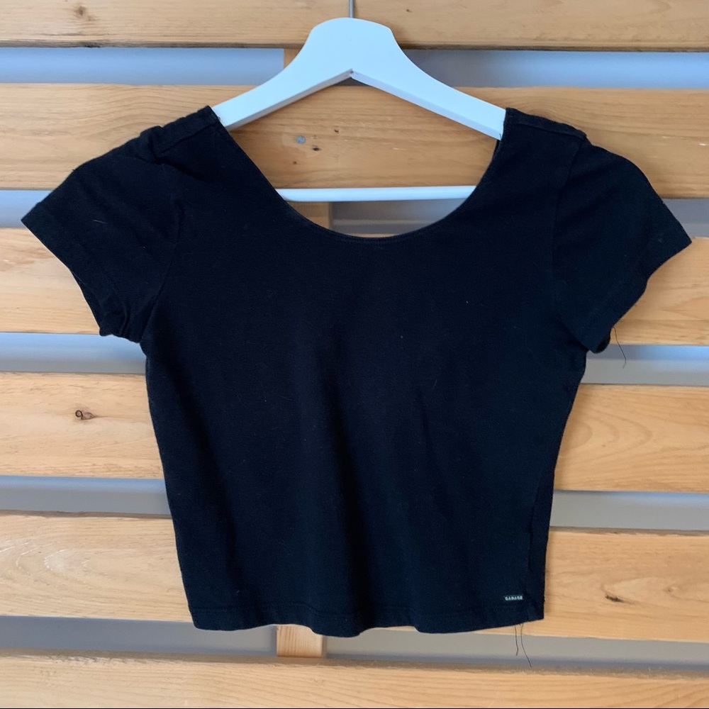 Garage Black Crop Top